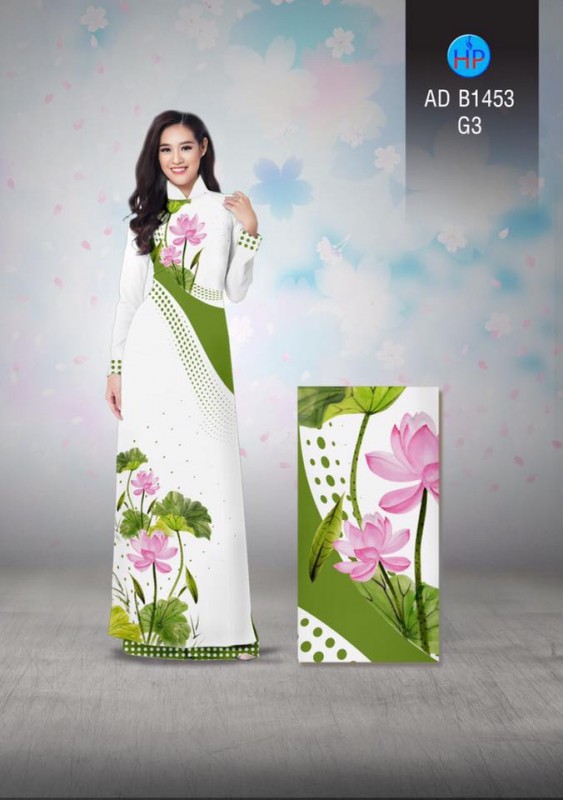 Vải áo dài hoa Sen đẹp Vải áo dài hoa Sen đẹp