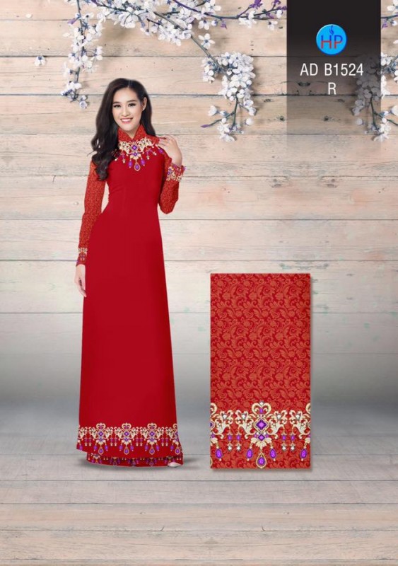 Vải áo dài hoa văn lấp lánh