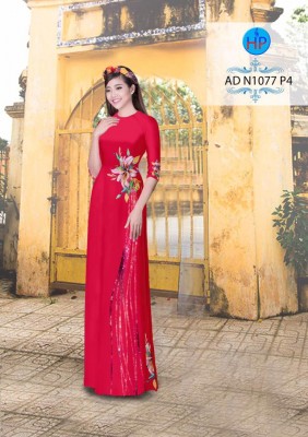 Vải áo dài hoa chạy dọc-DT 3495
