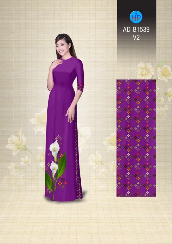 Vải áo dài hoa loa kèn