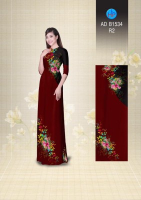 Vải áo dài hoa xéo-DT 3498