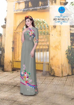 Vải áo dài hoa Hồng trên dưới-DT 3501