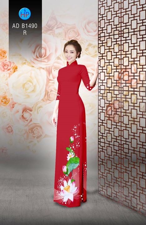 Vải áo dài hoa Sen