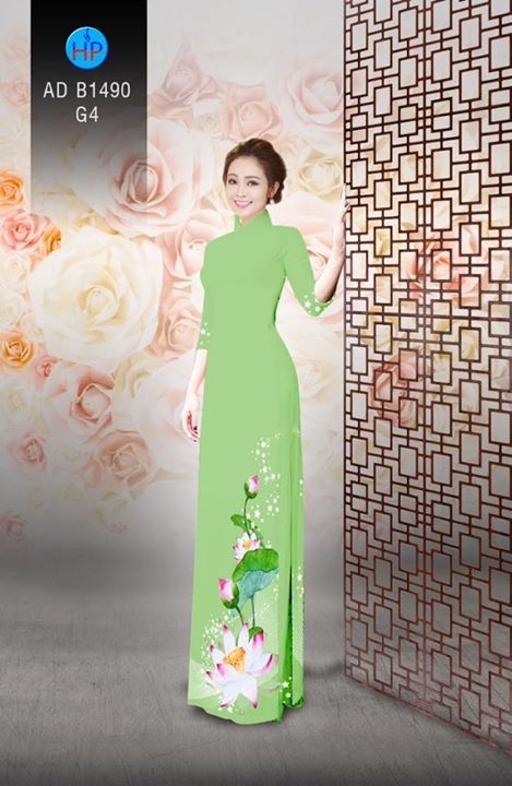 Vải áo dài hoa Sen