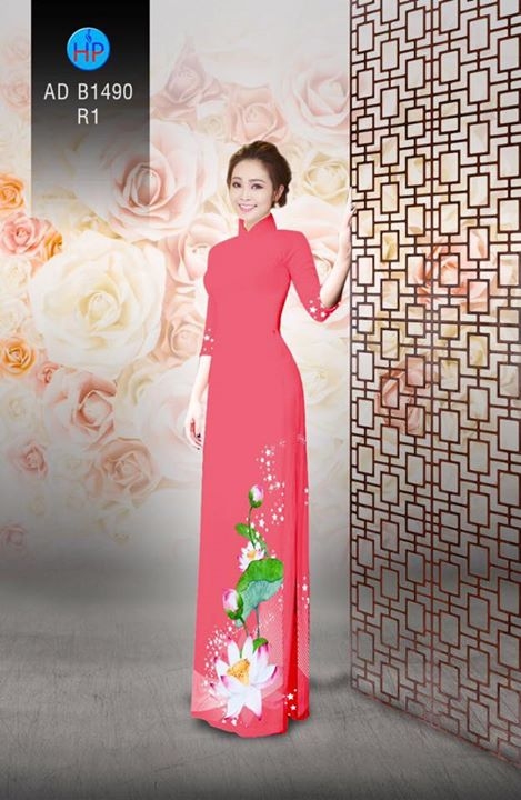 Vải áo dài hoa Sen