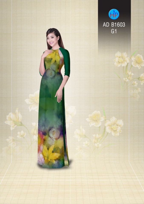 Vải áo dài hình lá cây