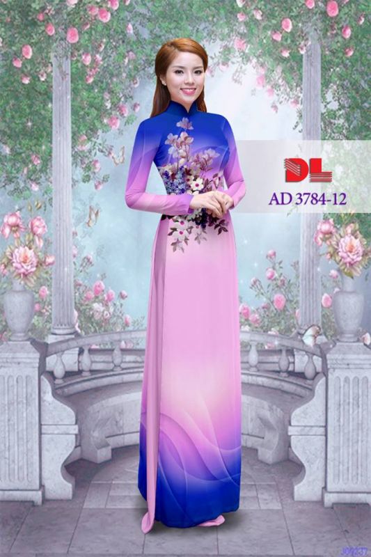 Vải áo dài hoa văn 3D