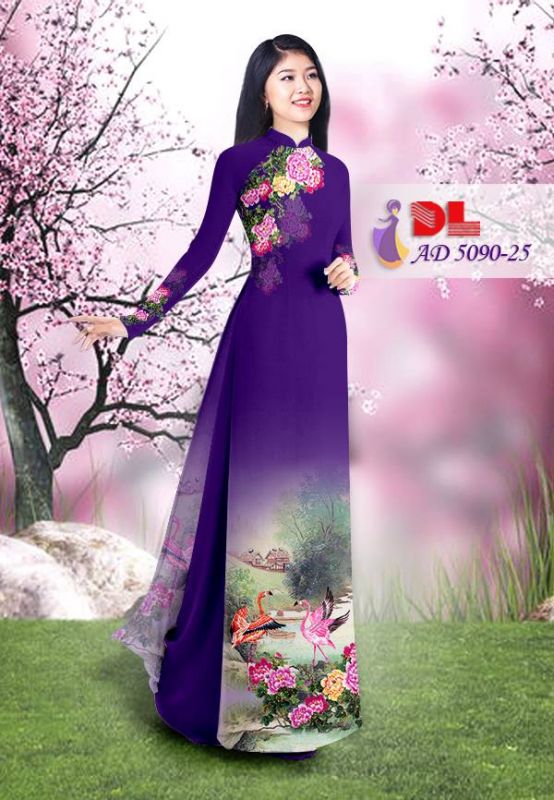Vải áo dài chim cảnh Vải áo dài chim cảnh