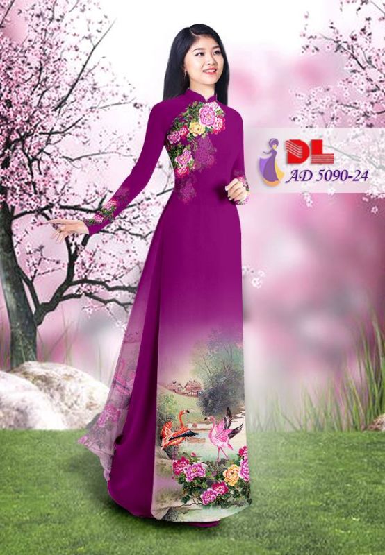 Vải áo dài chim cảnh Vải áo dài chim cảnh