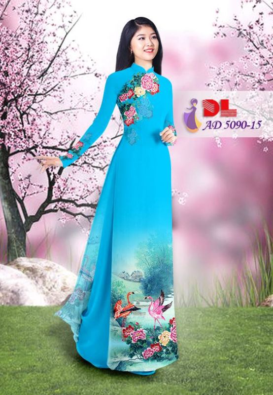 Vải áo dài chim cảnh Vải áo dài chim cảnh