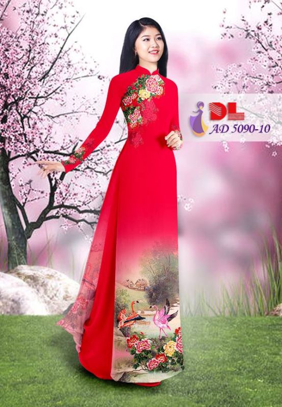 Vải áo dài chim cảnh Vải áo dài chim cảnh