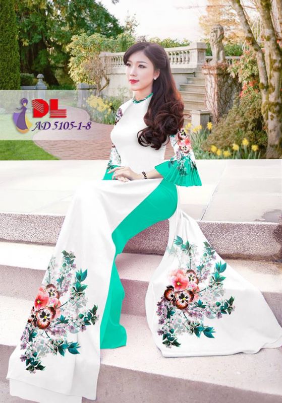 Vải áo dài hoa chùm Vải áo dài hoa chùm