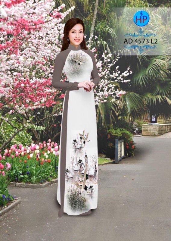 Vải áo dài phong cảnh