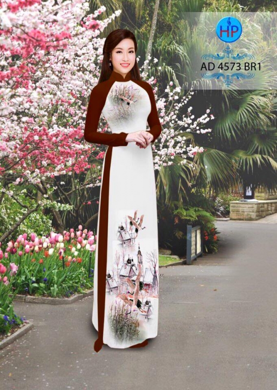 Vải áo dài phong cảnh