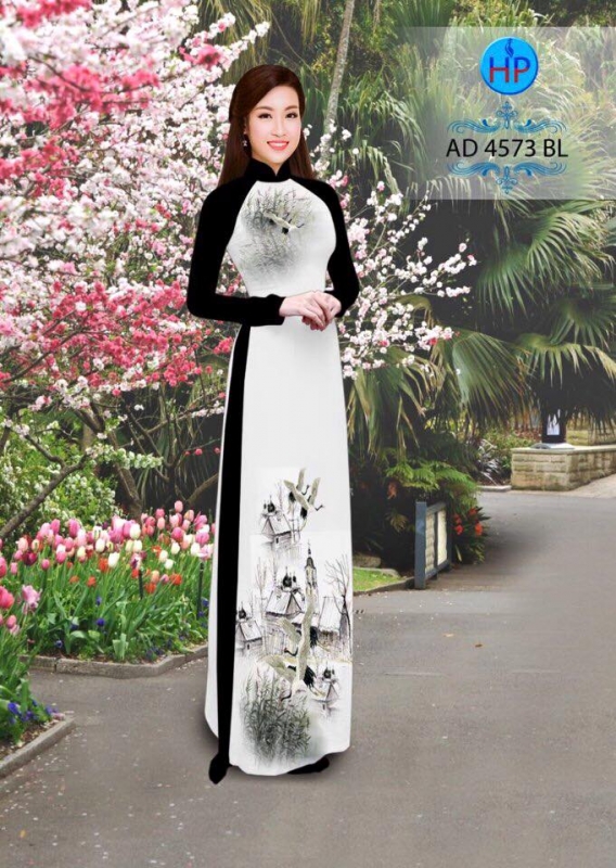 Vải áo dài phong cảnh