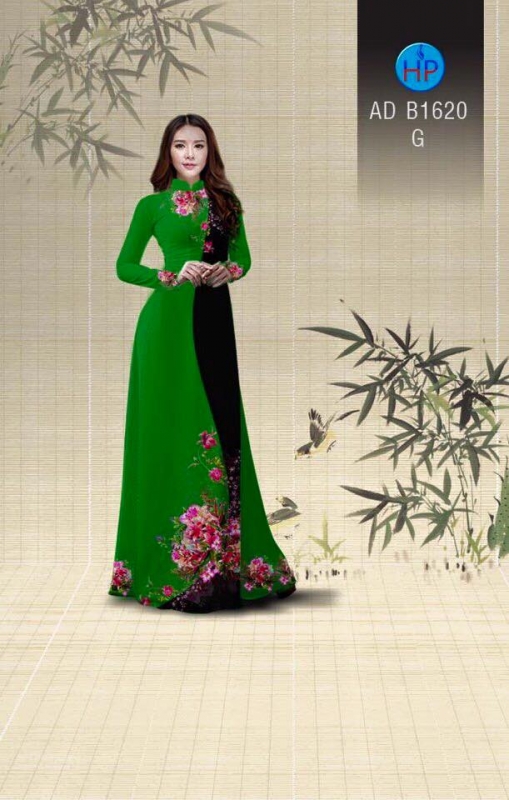Vải áo dài hoa chạy dọc