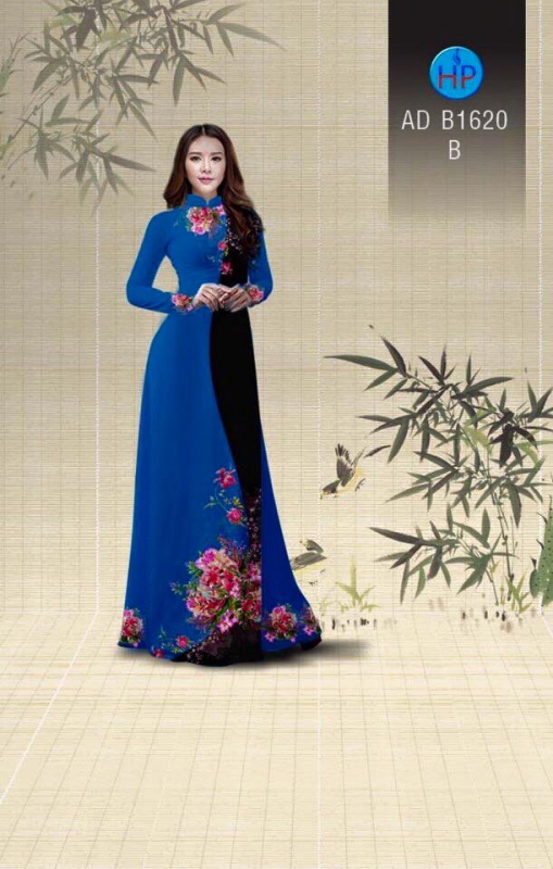 Vải áo dài hoa chạy dọc