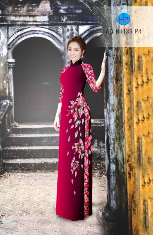 Vải áo dài hoa rơi
