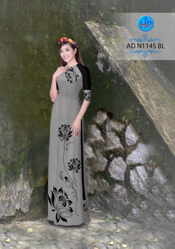 Vải áo dài hoa sen mờ