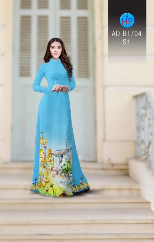Vải áo dài phong cảnh