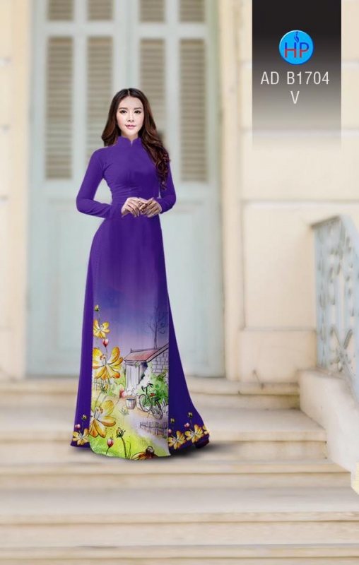 Vải áo dài phong cảnh