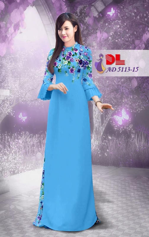 Vải áo dài hoa dây rơi Vải áo dài hoa dây rơi