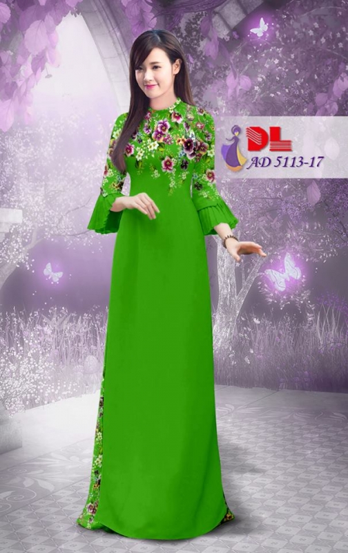 Vải áo dài hoa dây rơi Vải áo dài hoa dây rơi