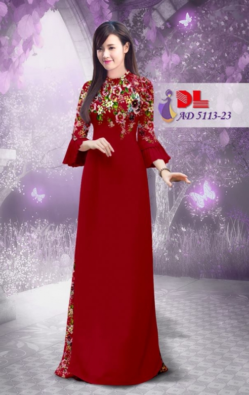 Vải áo dài hoa dây rơi Vải áo dài hoa dây rơi