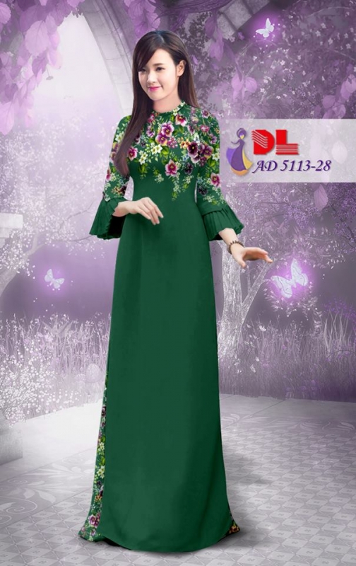 Vải áo dài hoa dây rơi Vải áo dài hoa dây rơi