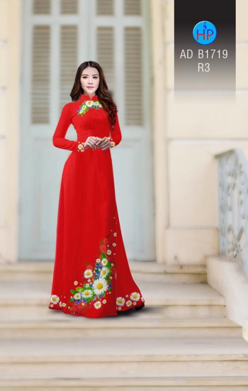 Vải áo dài hoa Cúc