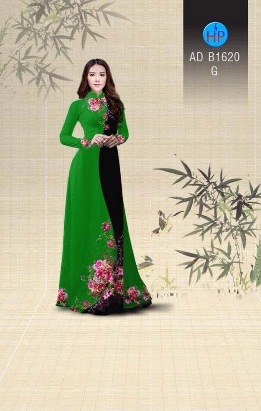 Vải áo dài hoa chạy dọc
