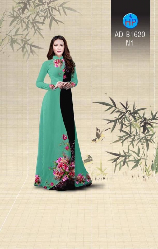 Vải áo dài hoa chạy dọc