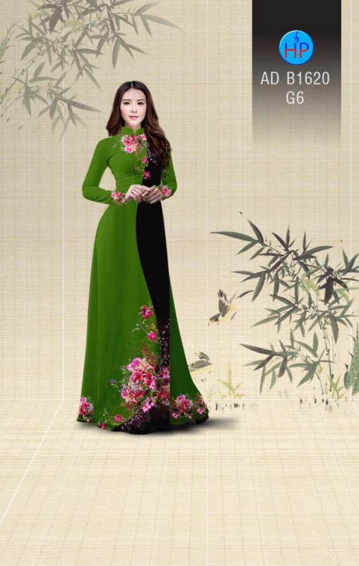 Vải áo dài hoa chạy dọc