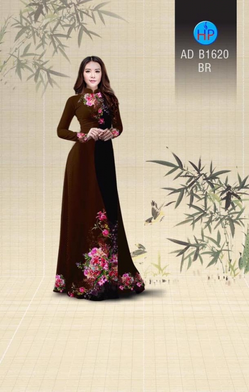 Vải áo dài hoa chạy dọc