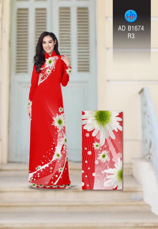 Vải áo dài hoa Cúc