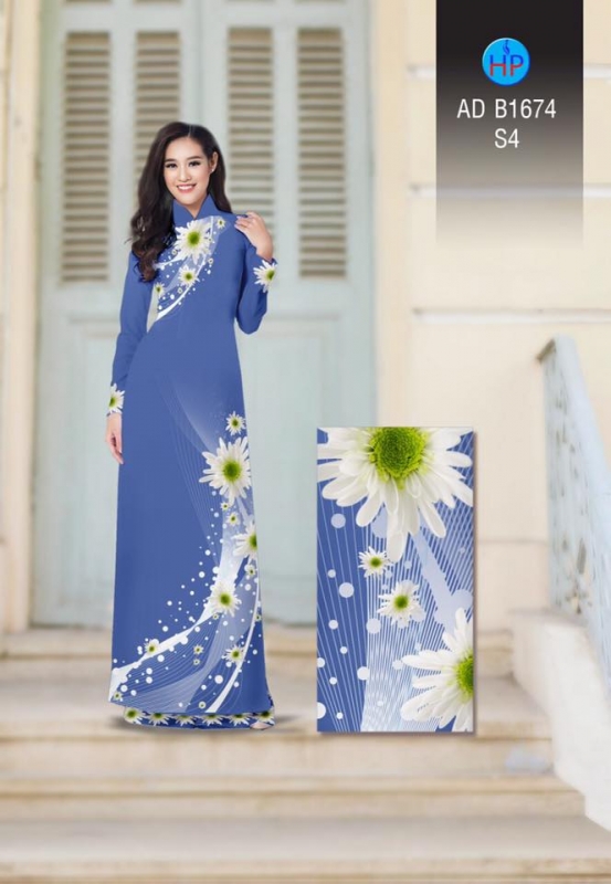 Vải áo dài hoa Cúc