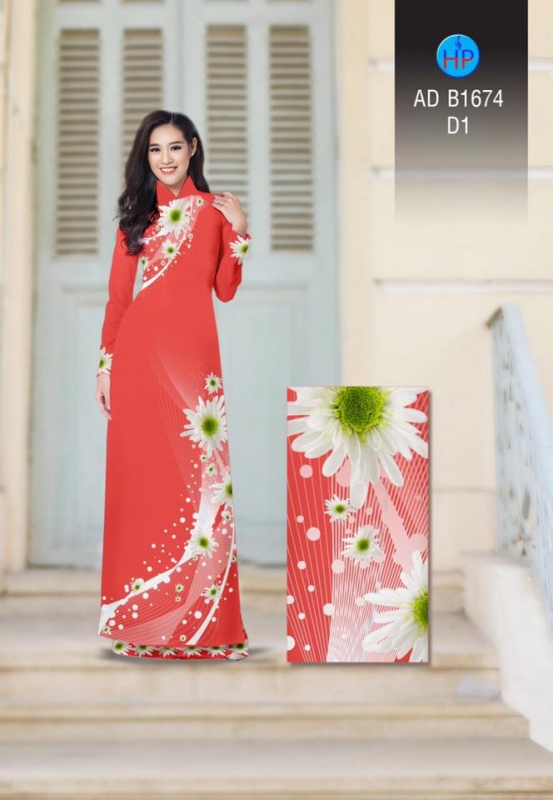 Vải áo dài hoa Cúc