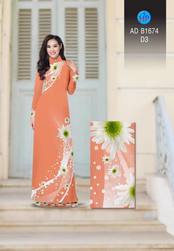 Vải áo dài hoa Cúc