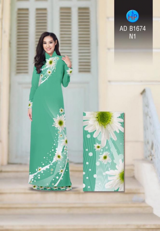 Vải áo dài hoa Cúc
