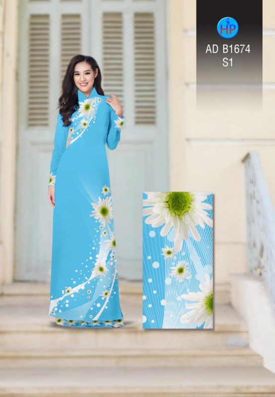 Vải áo dài hoa Cúc