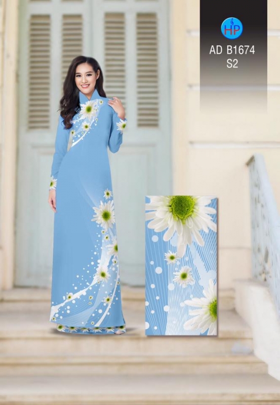 Vải áo dài hoa Cúc