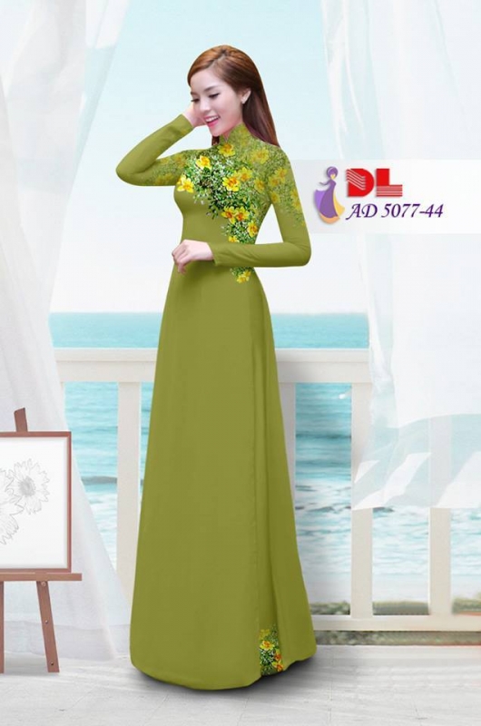 Vải áo dài hoa nhí