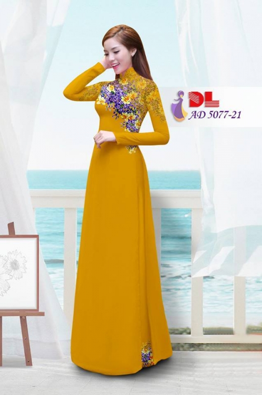 Vải áo dài hoa nhí