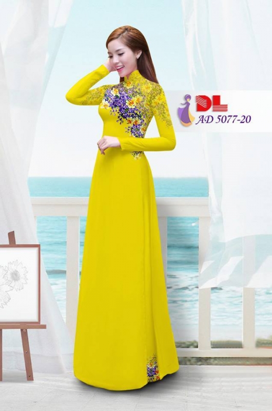 Vải áo dài hoa nhí