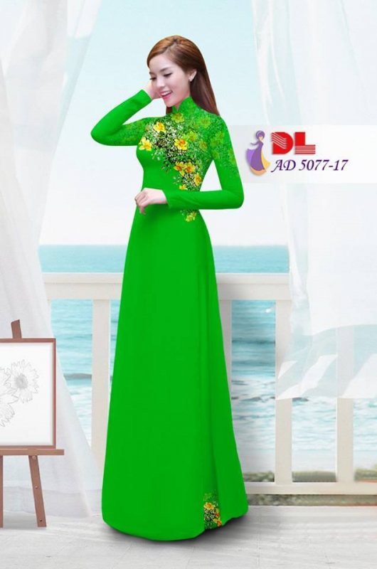 Vải áo dài hoa nhí