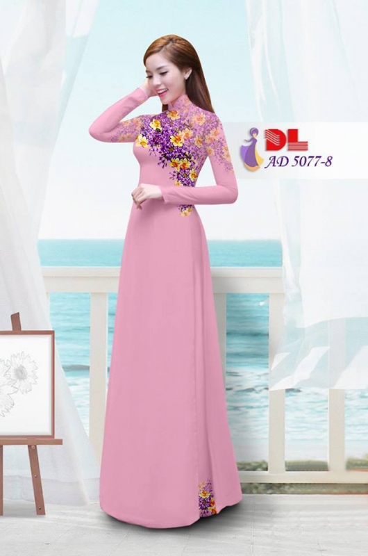 Vải áo dài hoa nhí