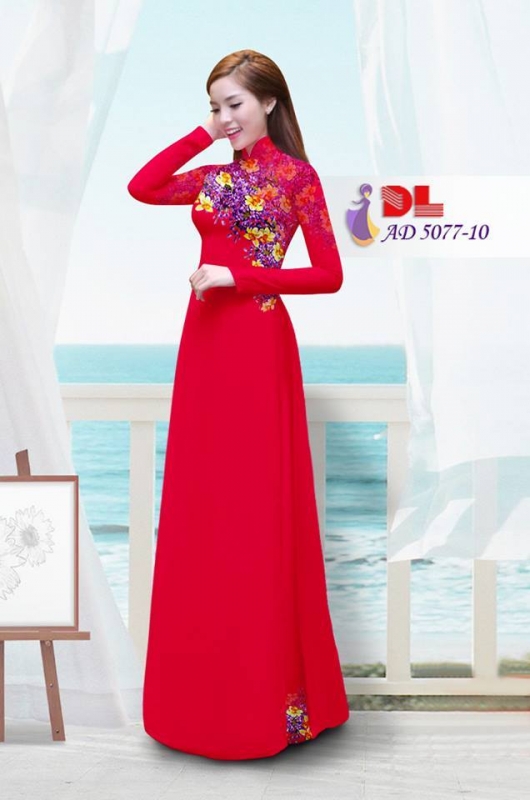 Vải áo dài hoa nhí