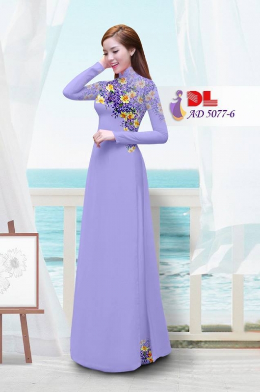 Vải áo dài hoa nhí