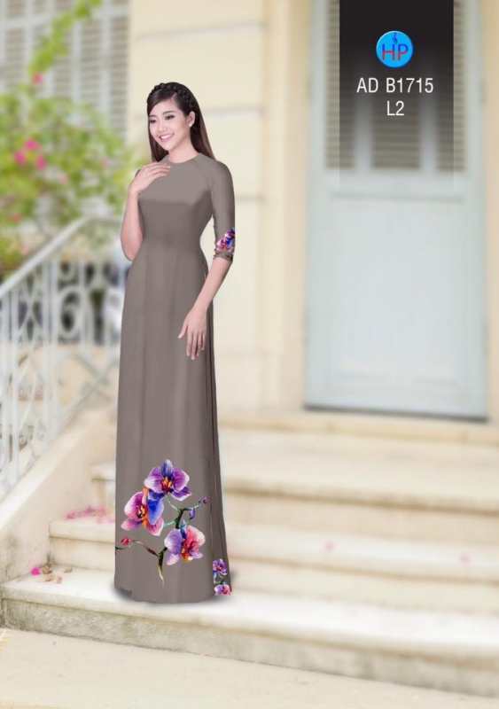 Vải áo dài hoa Lan