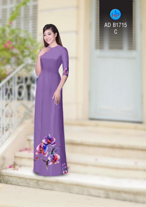 Vải áo dài hoa Lan